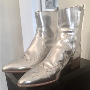 Maison Margiela silver cowboy boots